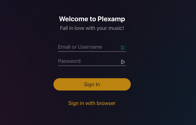 Launch Plexamp in your browser